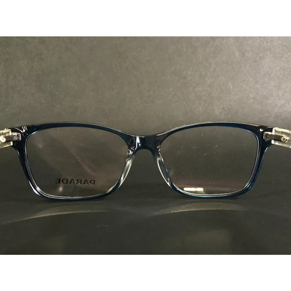 Parade Eyeglasses Frames Q-Series 1817 Blue Clear Cat Eye Full Rim 54-17-145